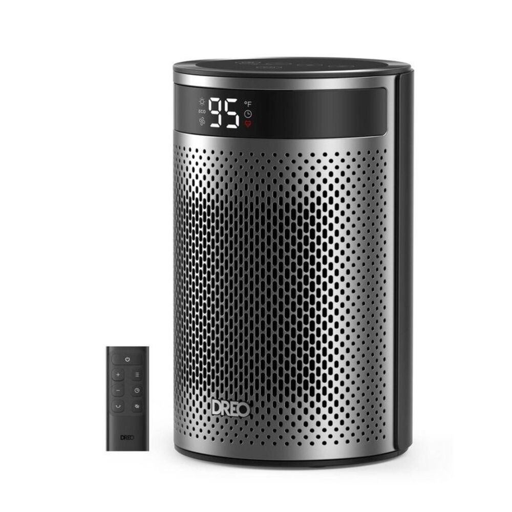 Dreo -  1500W Atom 416 10" Whisper-Quiet Portable Cer Silver